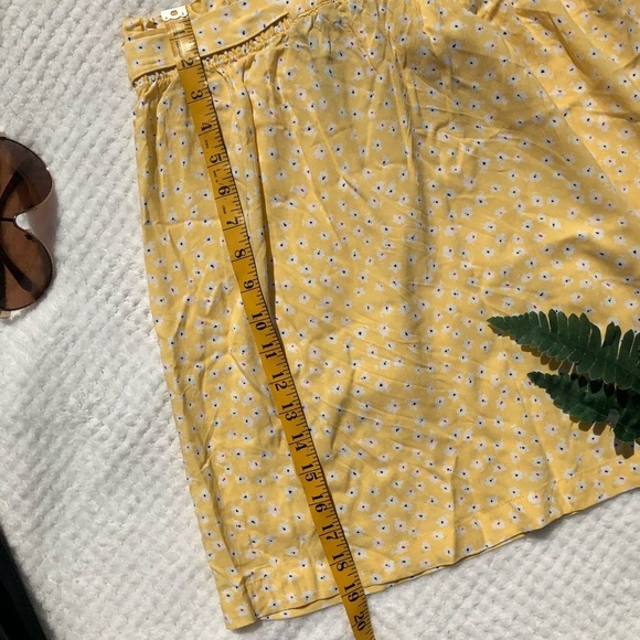 🎄George yellow casual skirt  SZ M floral print NWOT - Picture 6 of 10